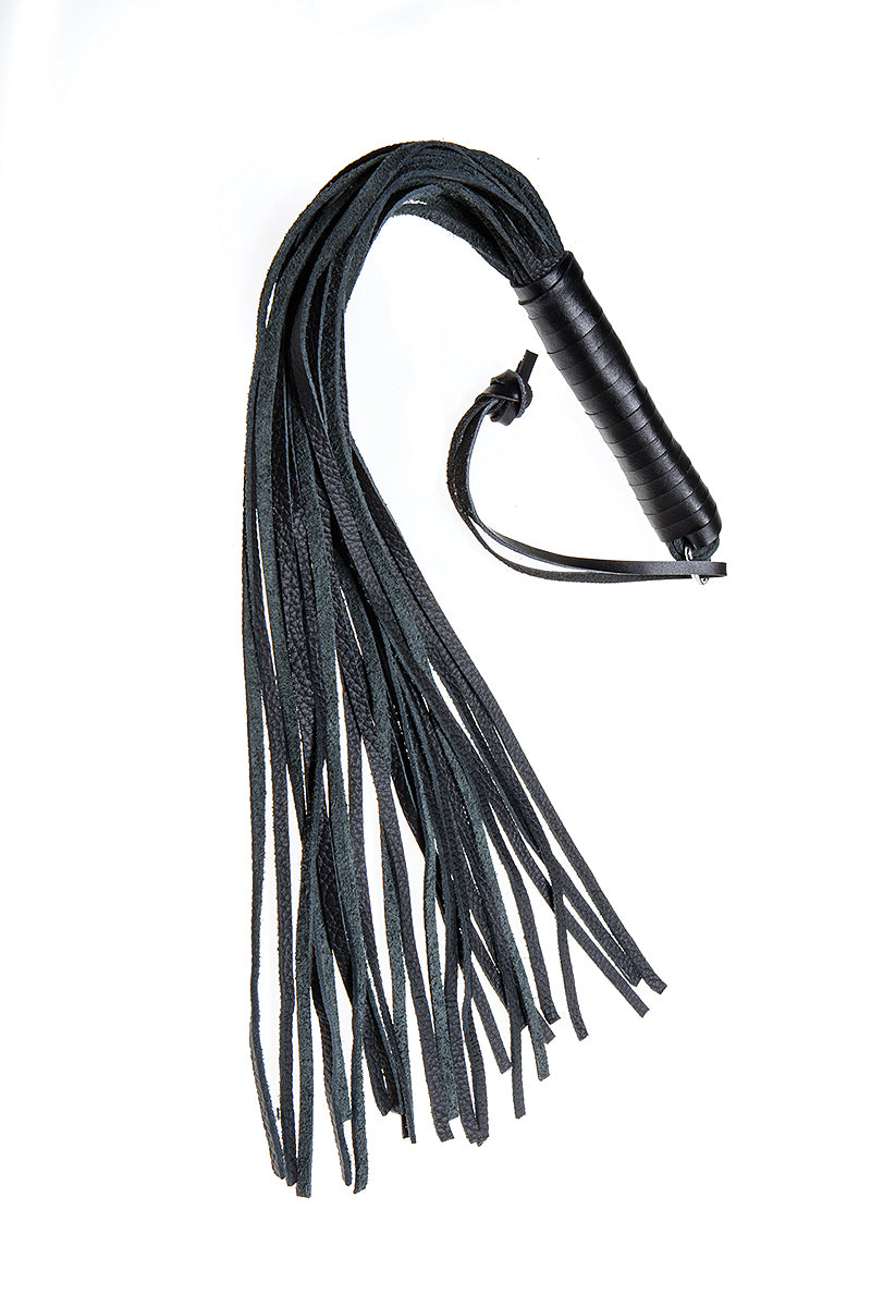 Leather Whip With Handle