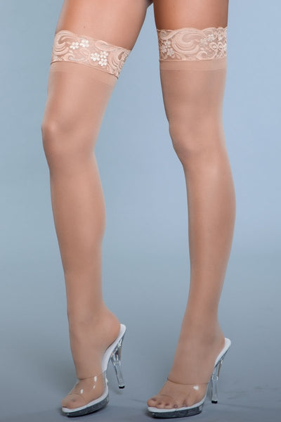 Keep A Secret Thigh Highs Nude