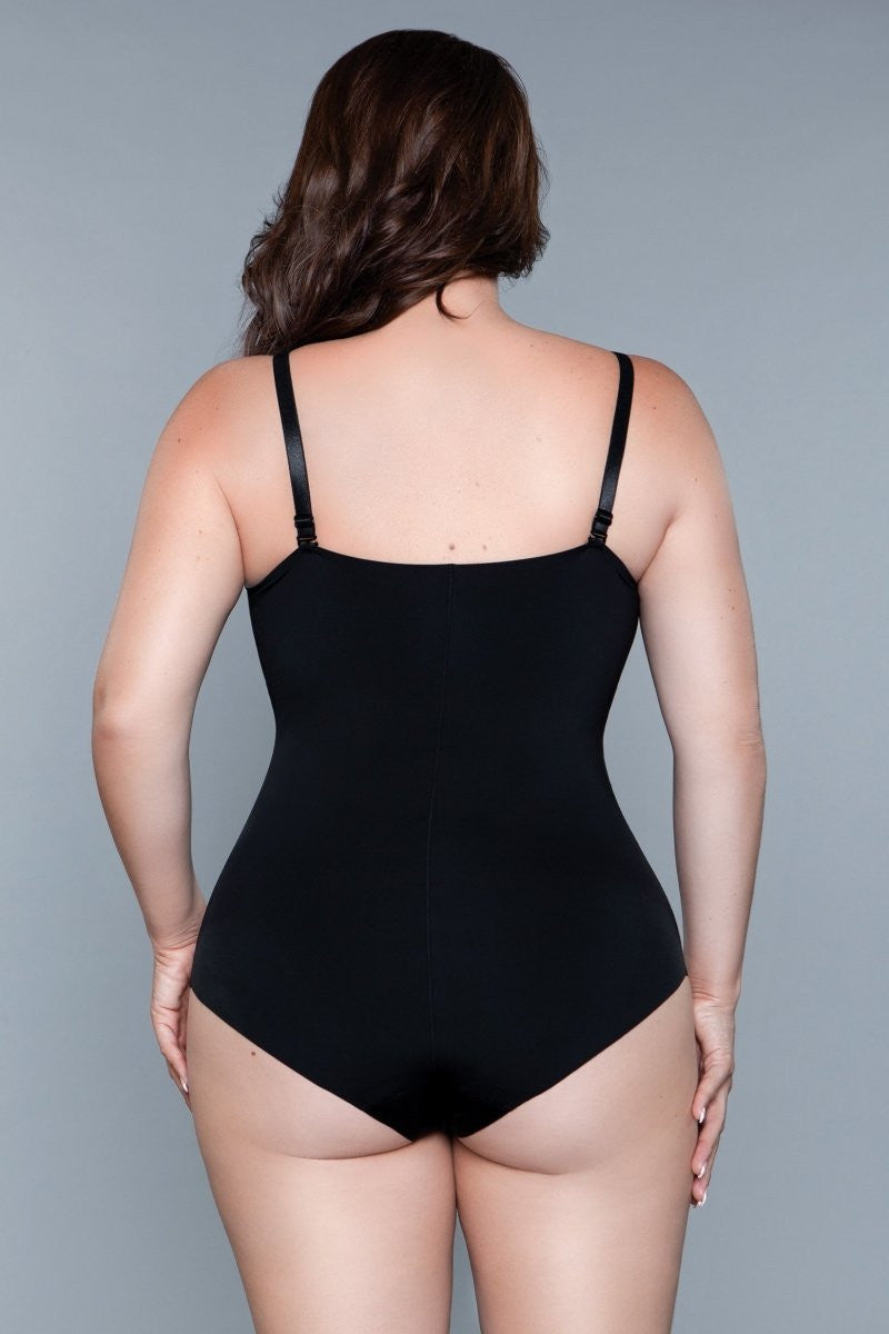 What Waist Shapewear Bodysuit Black