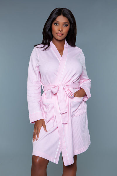 Waffle Robe Light Pink