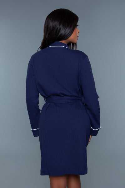 Waffle Robe Navy