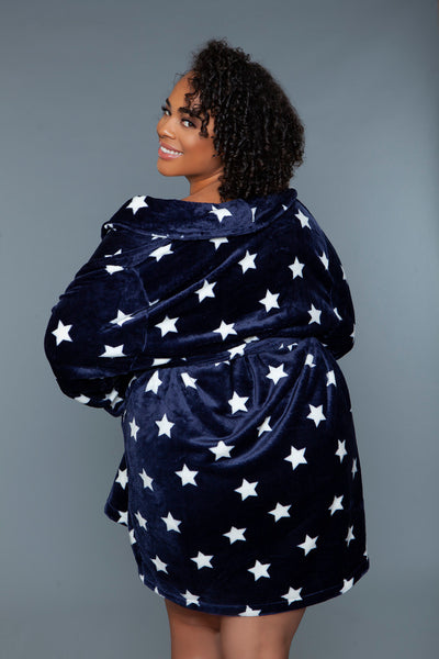 Kaylee Robe Navy White