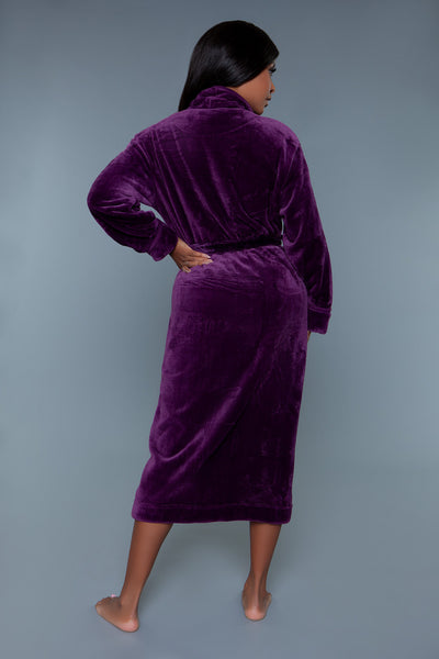 Helena Plush Robe Purple