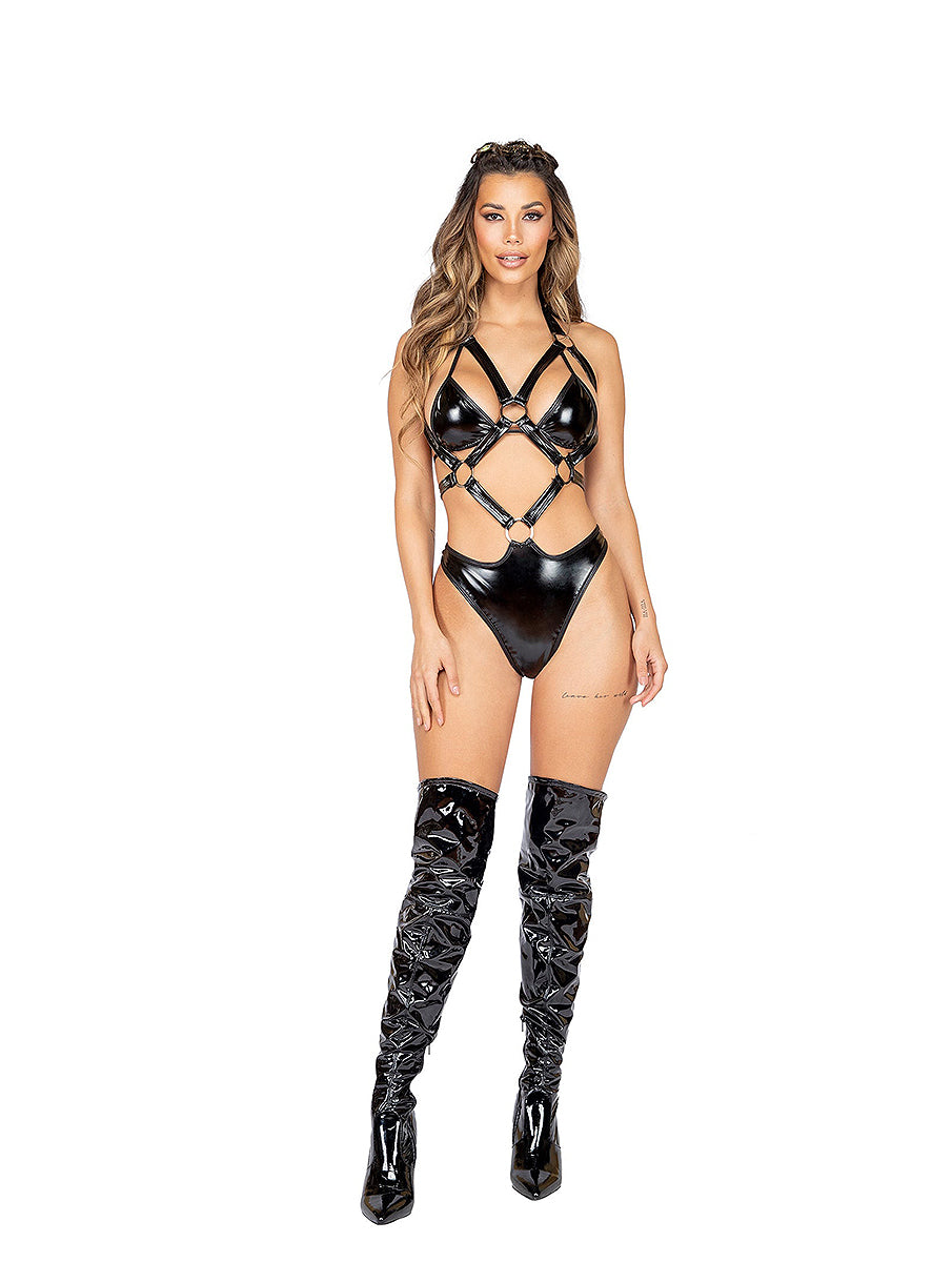 One-Piece Latex Triangle Top
