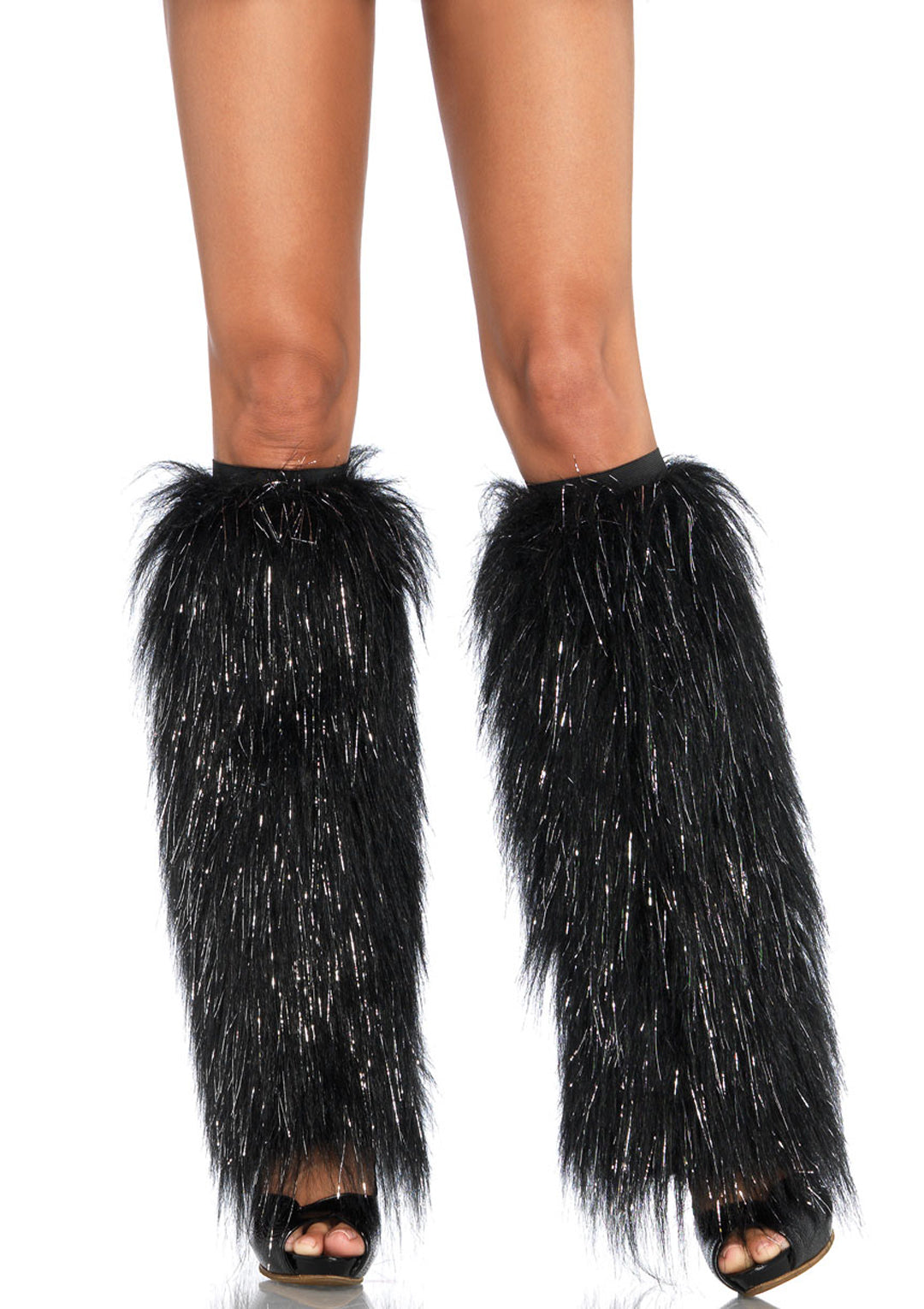 Furry Lurex Leg Warmers