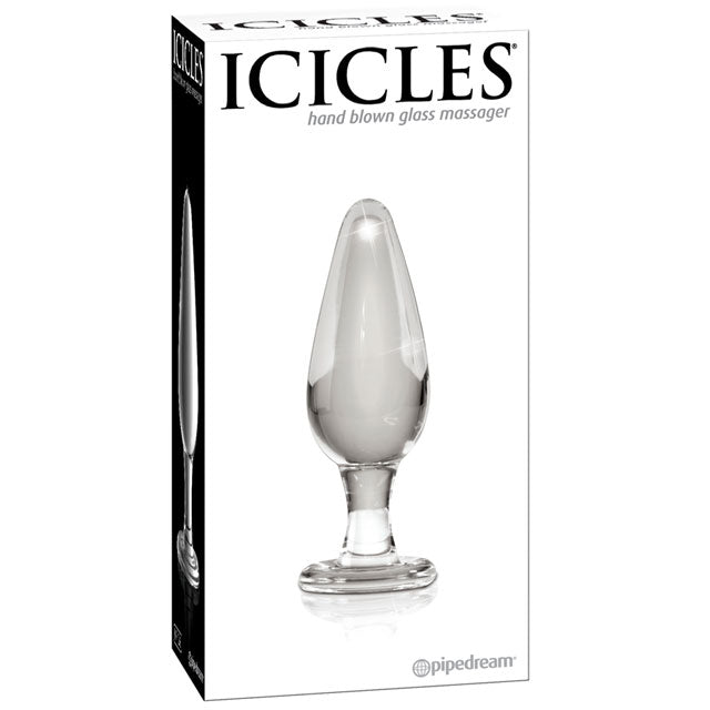 Pipedream Icicles No. 26 Glass Anal Plug 4.5 in. Clear