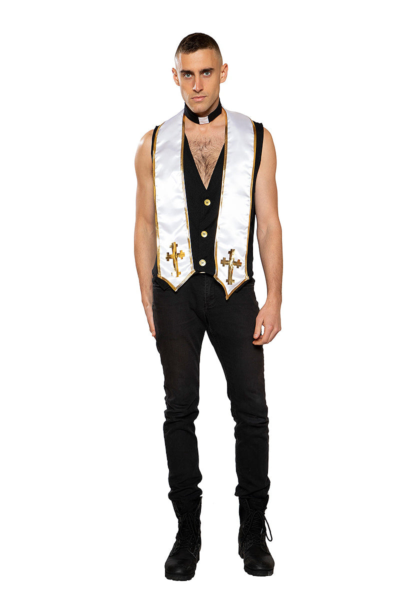 2-Piece Mens Priest Costume