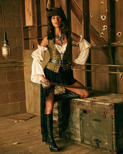 6-Piece Pirate Queen Costume