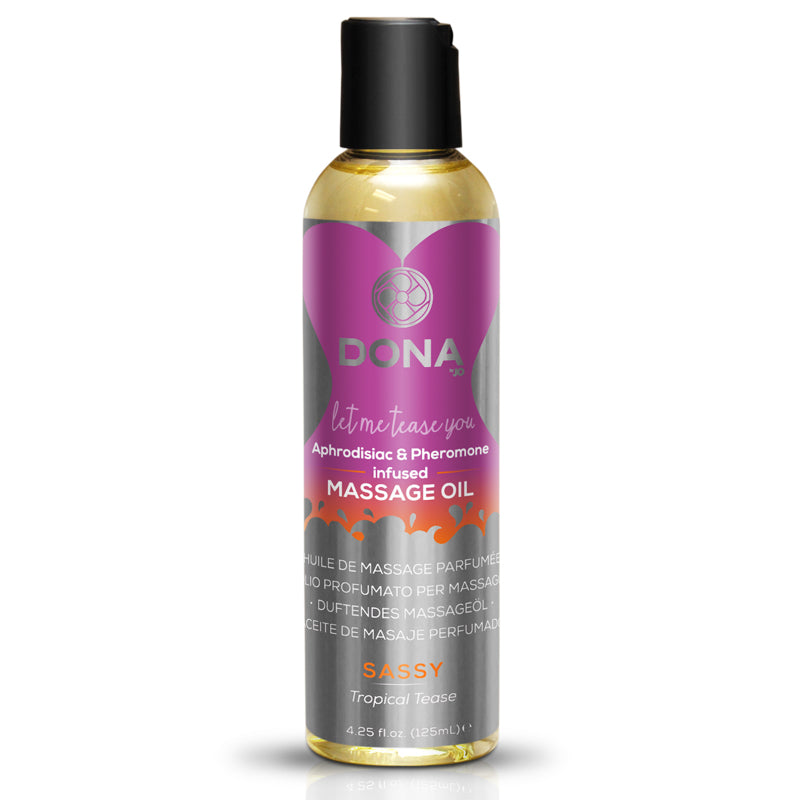 Dona Massage Oil Sassy - Tropical Tease 3.75 fl oz / 110 ml
