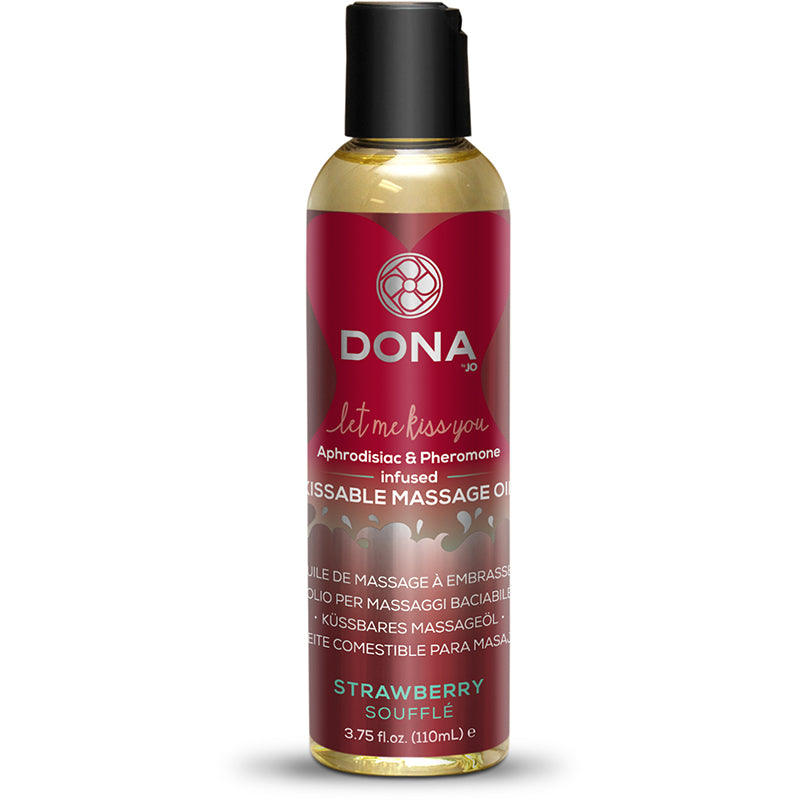 Dona Kissable Massage Oil (Strawberry Soufflé) 3.75 fl oz / 110 ml