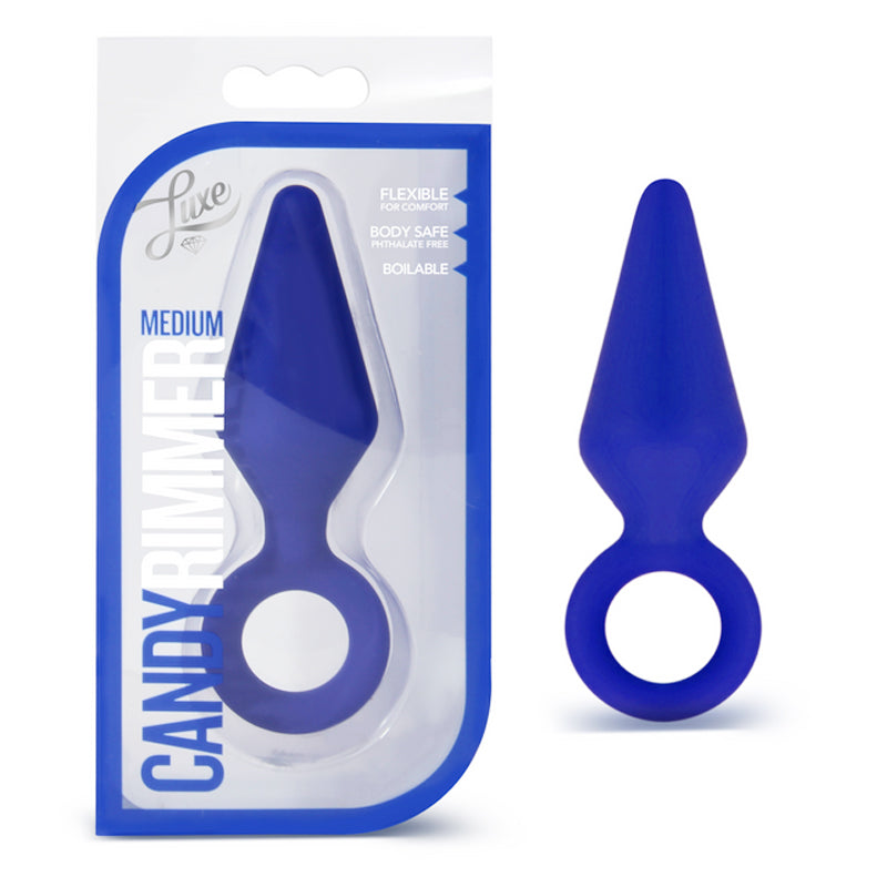 Blush Luxe Candy Rimmer Medium Silicone Anal Plug Indigo