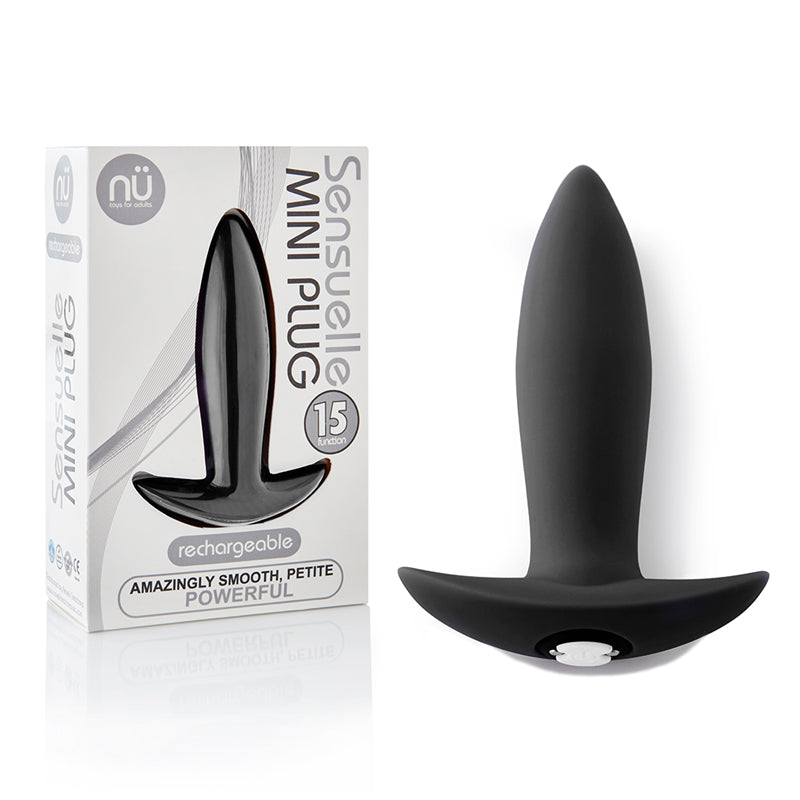 Sensuelle Mini Plug Rechargeable 15 Function Black