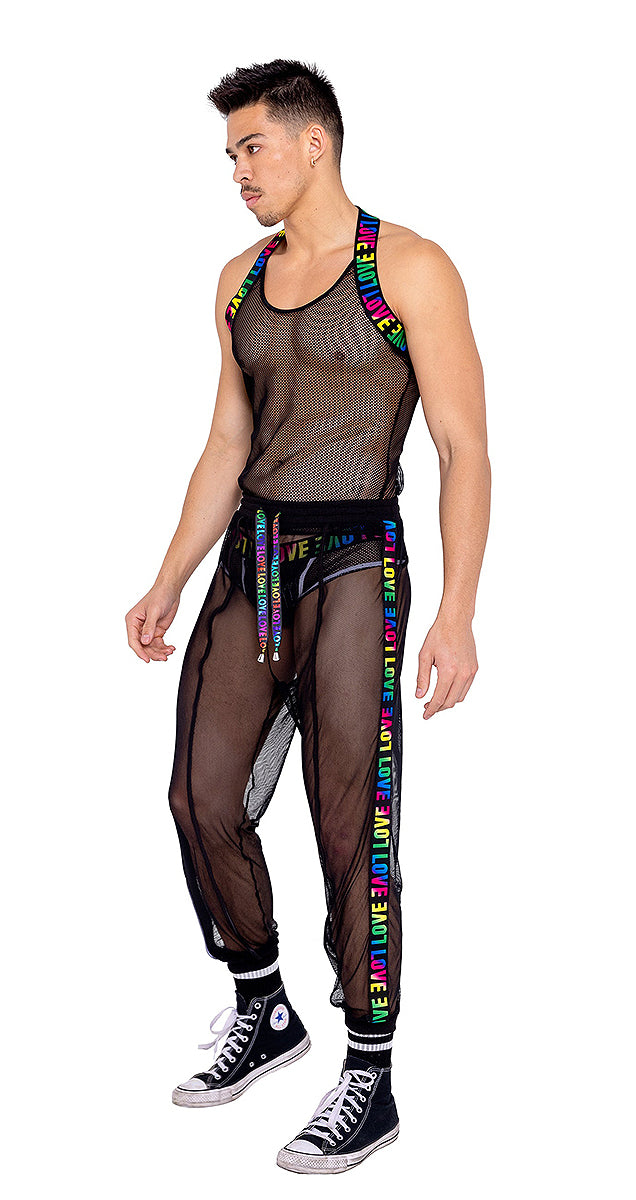 Mens Pride Fishnet Tank Top