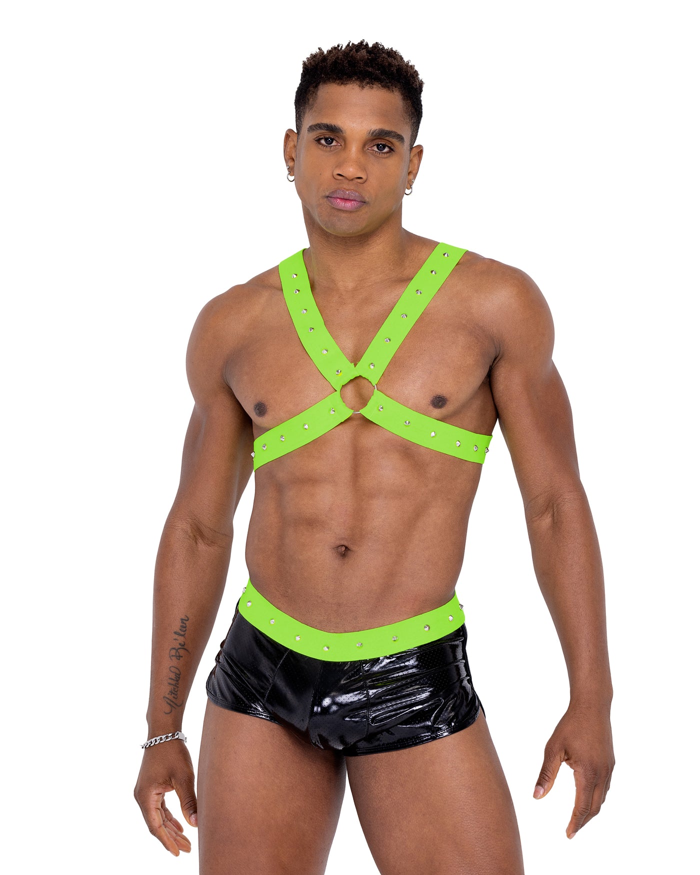 Mens Vinyl Mesh Runner Shorts