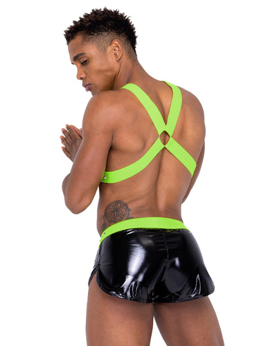 Mens Vinyl Mesh Runner Shorts