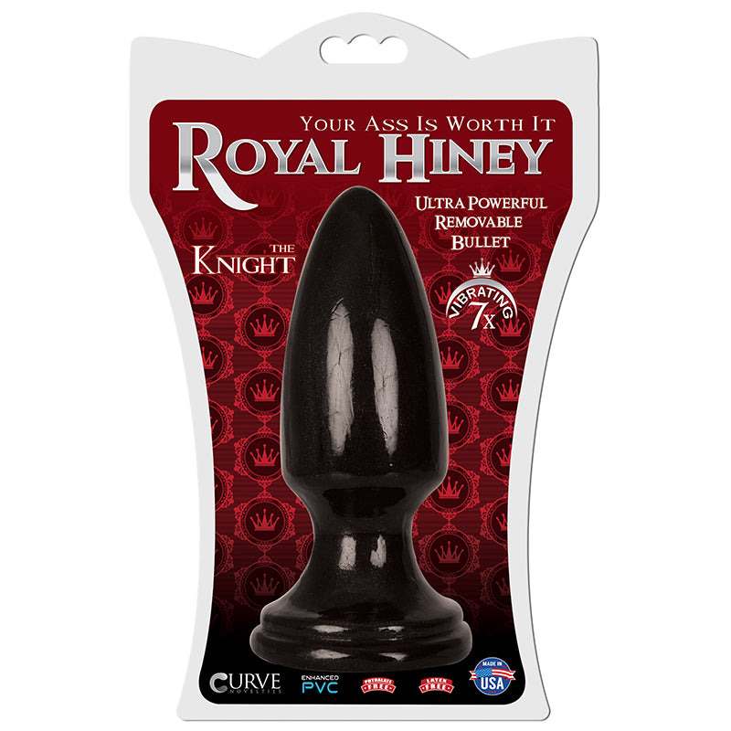 Curve Toys Royal Hiney The Knight Vibrating Anal Plug Black