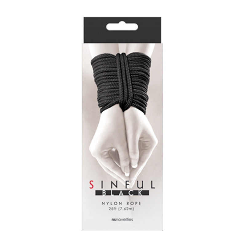 Sinful Nylon Rope 25 ft Black