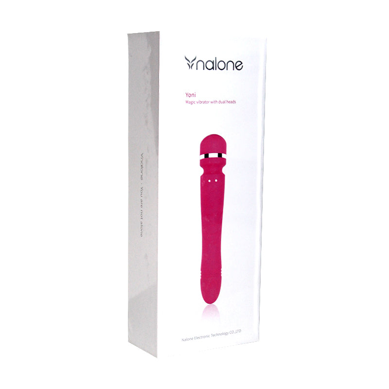 Nalone Yoni Rechargeable Silicone Dual Ended Wand Vibrator Pink