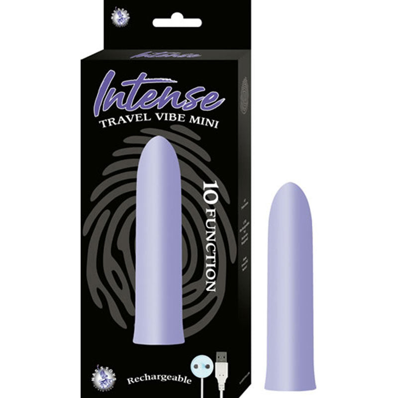 Intense Travel Vibe Mini 10 Function USB Rechargeable Waterproof Lavender