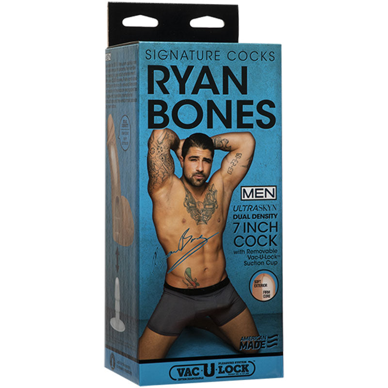 Signature Cocks - Ryan Bones -7in ULTRASKYN Cock w/ Removable Vac-U-Lock Suction Cup Vanilla