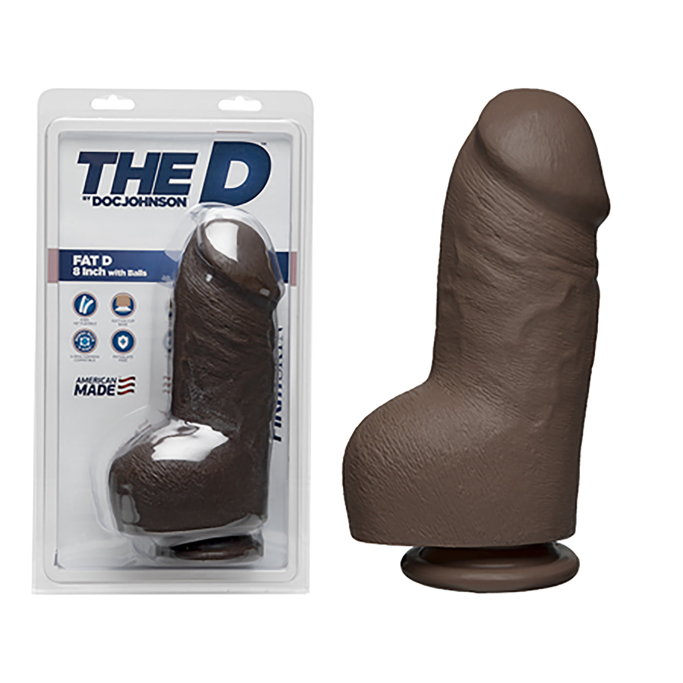 The D - Fat D - 8in w/Balls - FIRMSKYN Chocolate