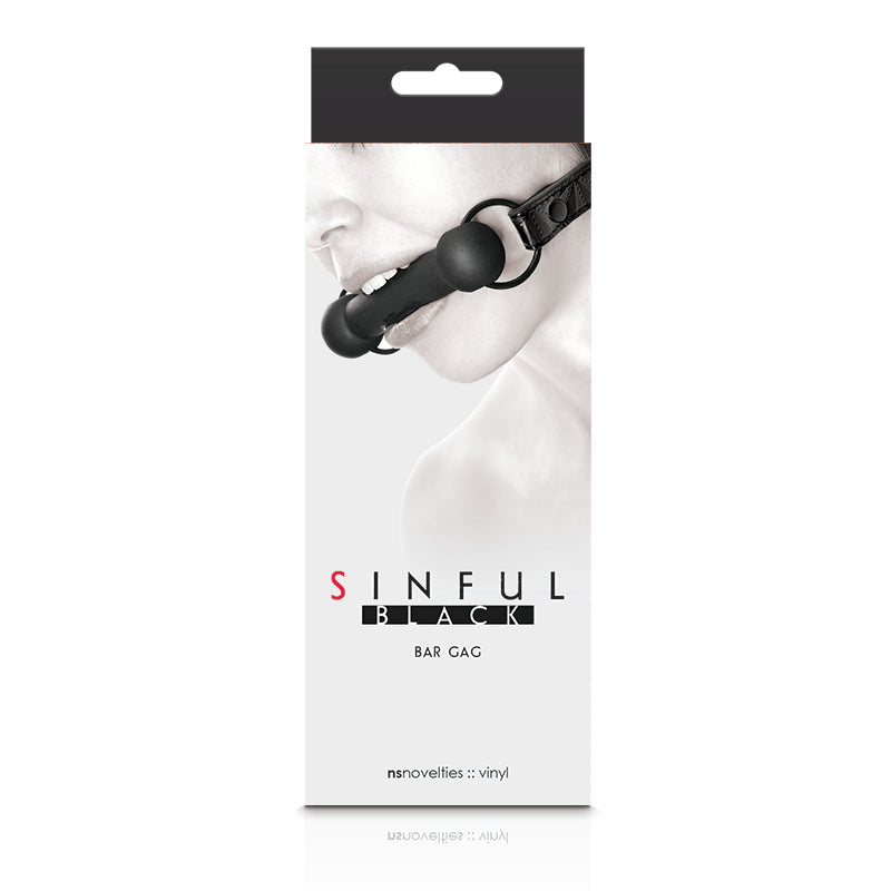 Sinful Silicone Bar Gag Black