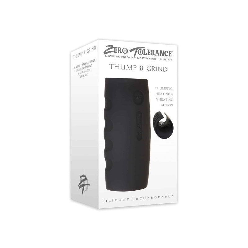 Zero Tolerance Thump & Grind Rechargeable Heating Vibrating Stroker Black