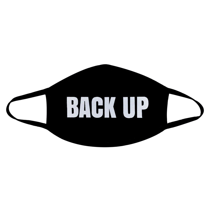 Neva Nude BACK UP White Glitter Black Face Mask