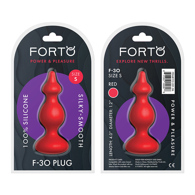 Forto F-30 Pointer Silicone Anal Plug Small Red