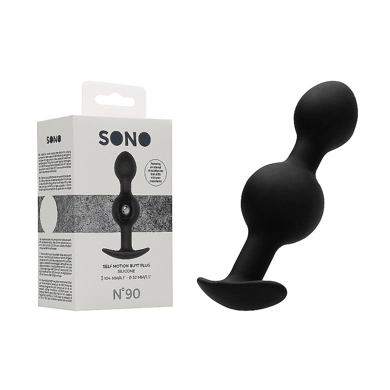 SONO No. 90 Silicone Self-Motion Anal Plug Black