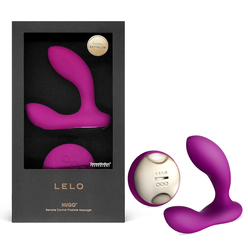 LELO HUGO Rechargeable Remote Control Prostate Vibrator Deep Rose