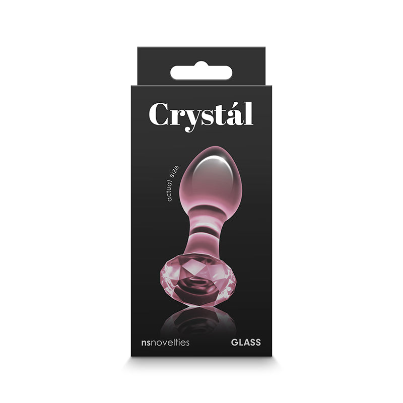 Crystal Gem Glass Anal Plug Pink