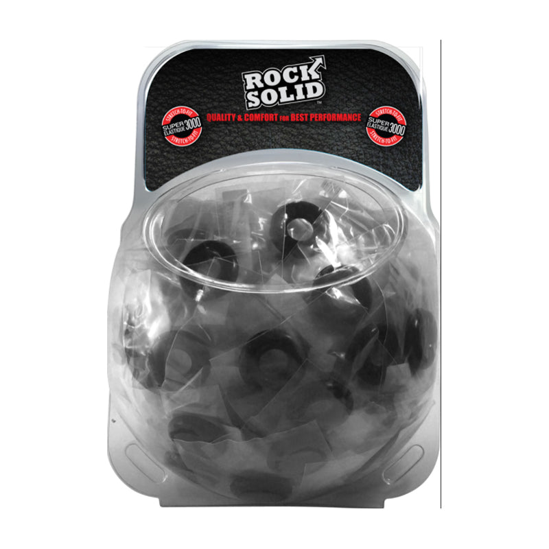 Rock Solid Donut C-Ring Clambowl of 100 Pieces Black
