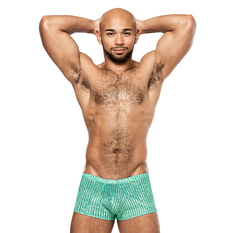 Male Power Caribbean Crush Mini Short Mint L