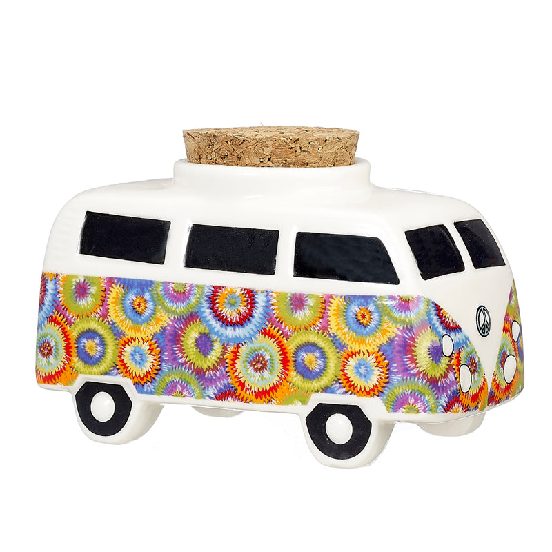Fashioncraft Colorful Flower Burst Vintage Bus Stash Jar