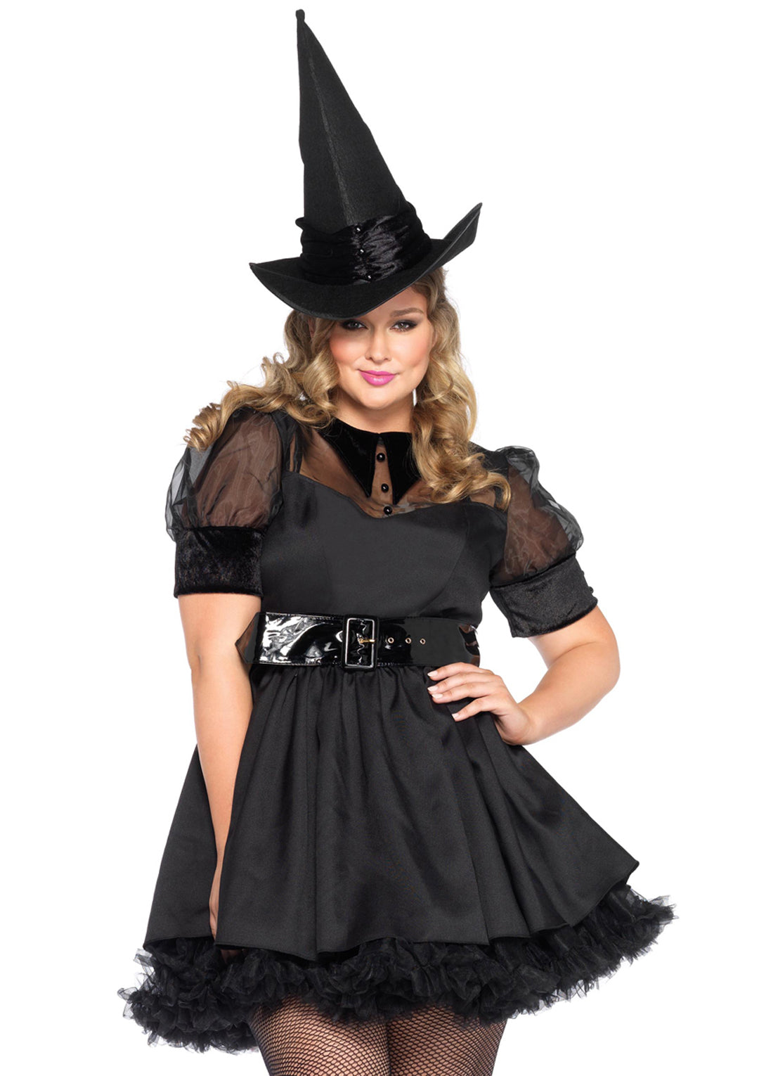 3-piece Bewitching Witch,dress W/organza,belt,hat