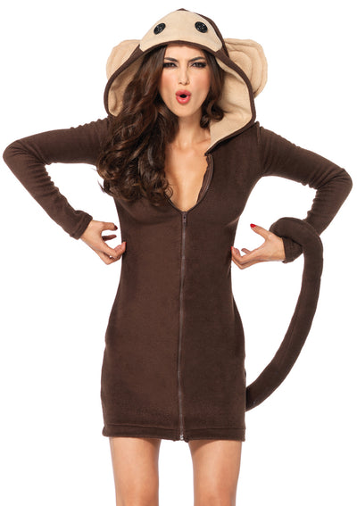 Cozy Monkey,dress W/attached Tail