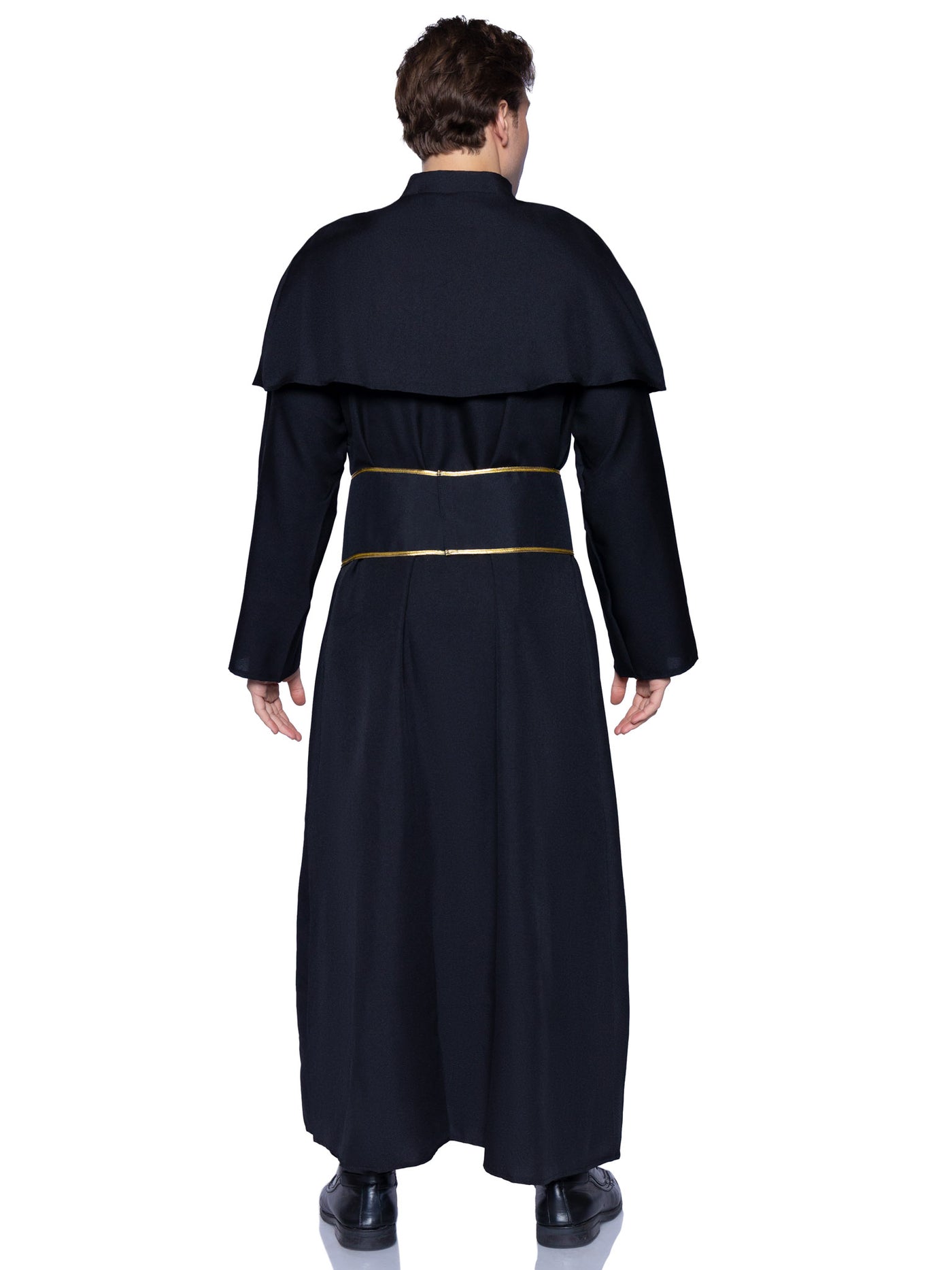 2-piece Priest,robe With Attached Cape And Cross Belt