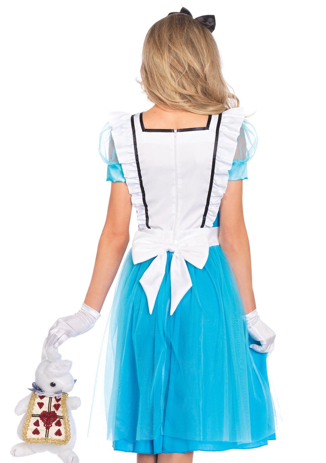2-piece Classic Alice,apron Dress,bow Headband,oversized Back Bow