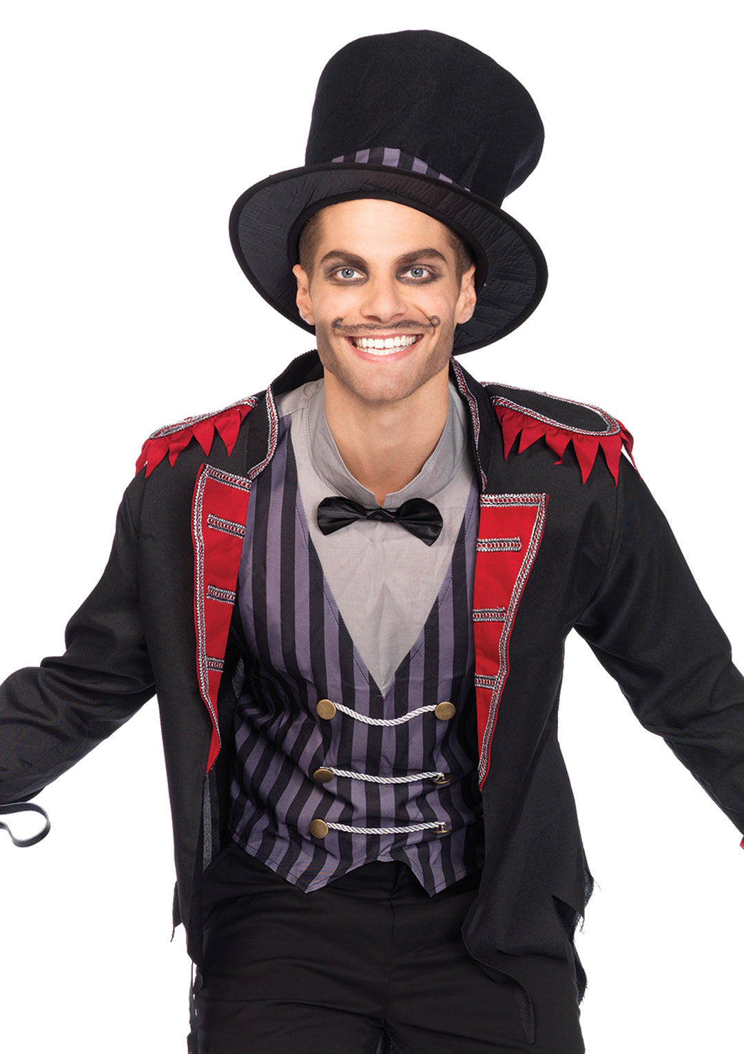 3-piece Sinister Ring Master,jacket,shirt/vest Combo,top Hat