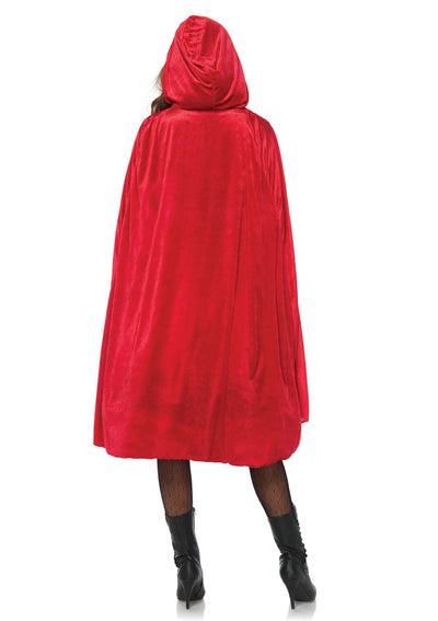 2-piece Classic Red Riding Hood,tea Length Peasant Dress,hooded Cape