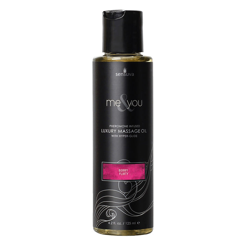 Sensuva Me & You Pheromone-Infused Massage Oil Berry Flirty 4.2 oz.