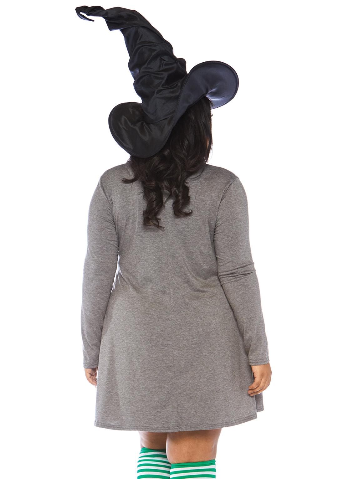 Basic Witch Long Sleeved Jersey Dress With Pockets