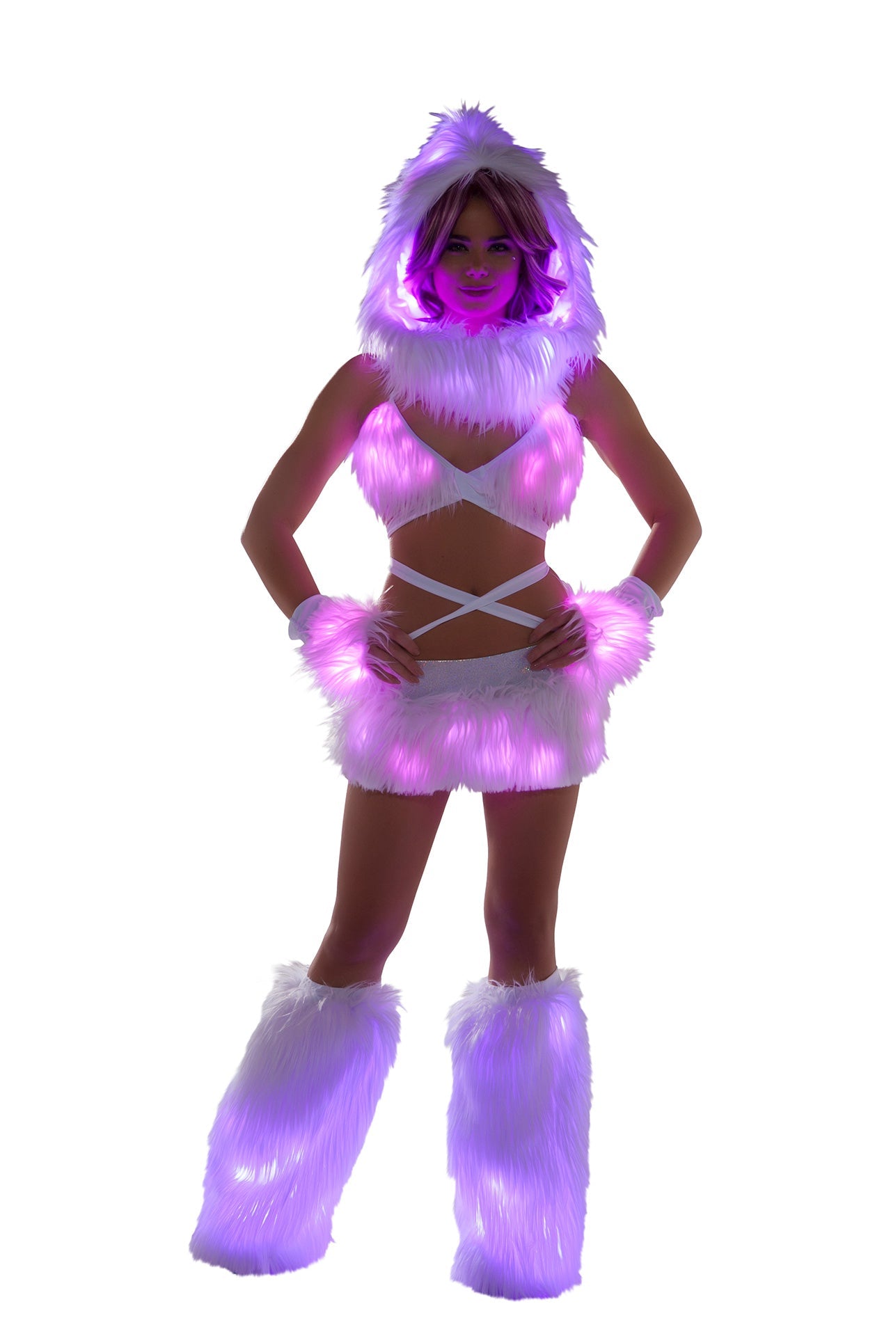 Faux Fur Light-Up Legwarmers