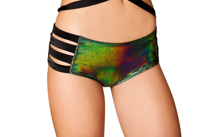 Metallic No Seam Strappy Shorts