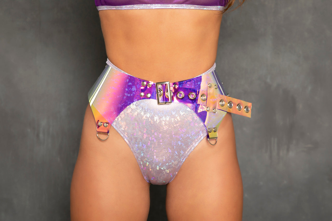 Holo Vinyl Garter Belt