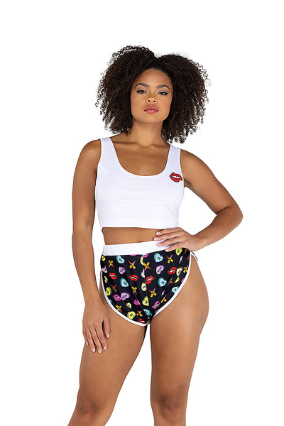2-Piece Sweetheart Printed Lounge Set