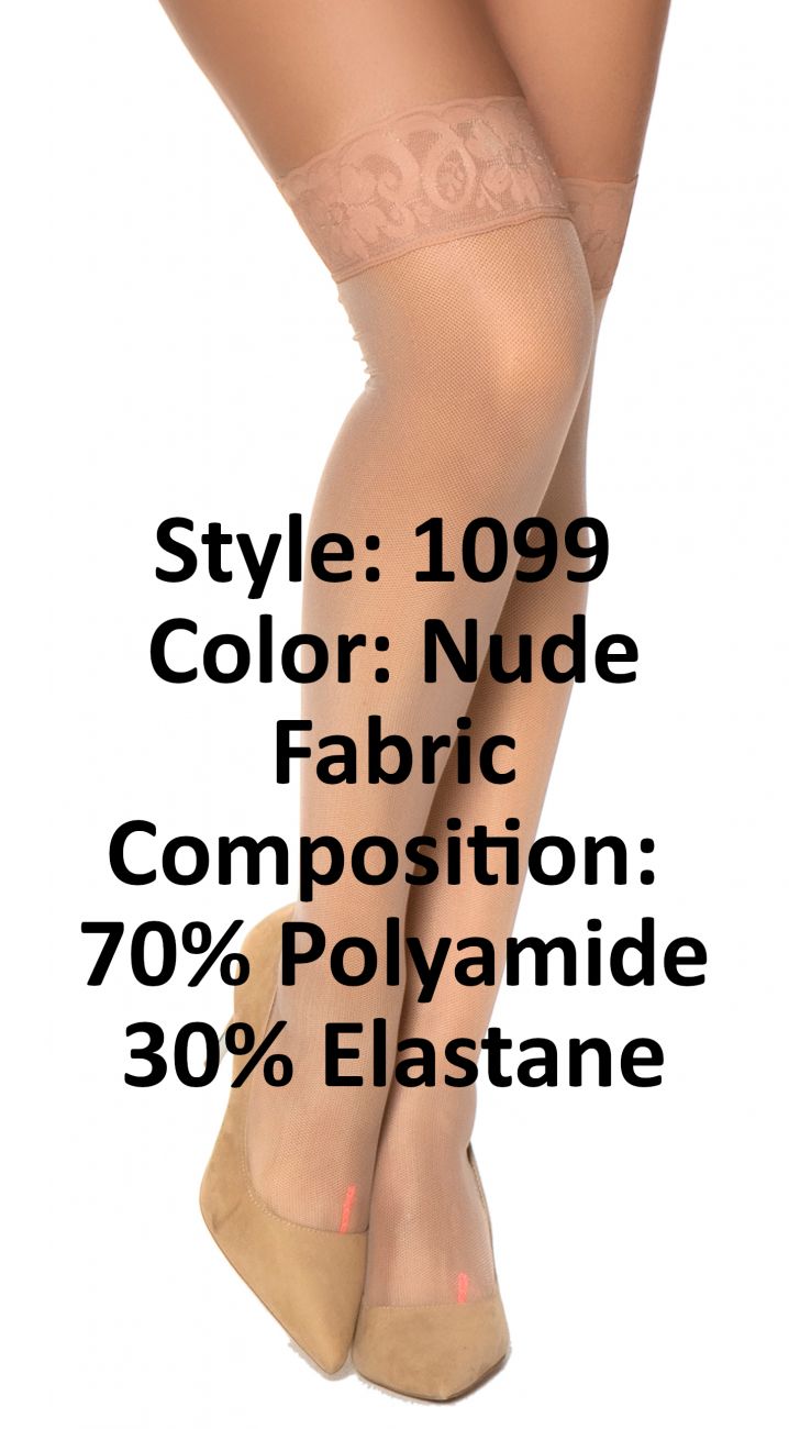 Mesh Thigh Highs Color Nude