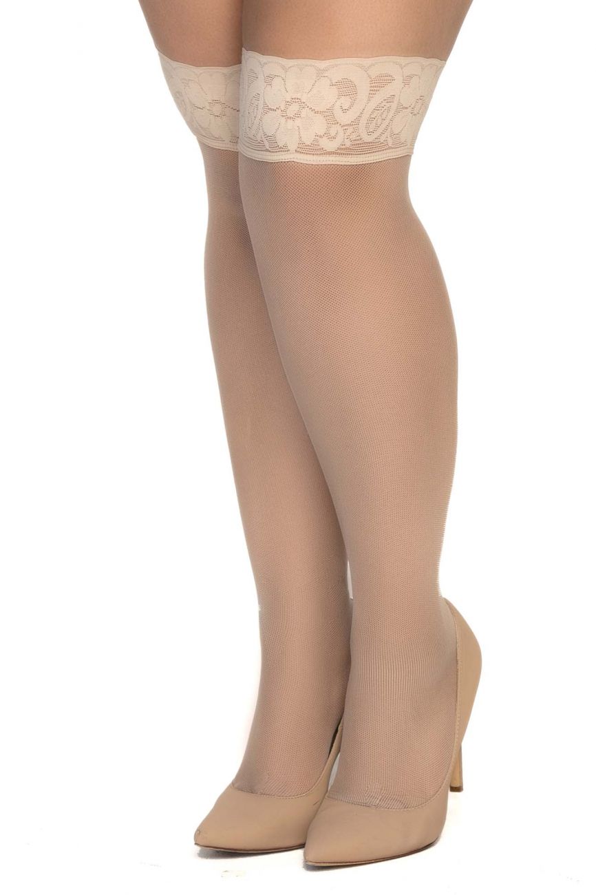 Mesh Thigh Highs Color Nude
