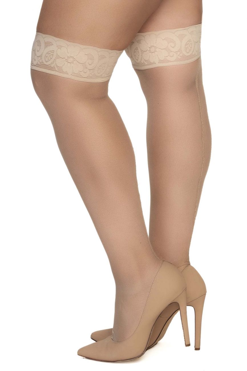 Mesh Thigh Highs Color Nude